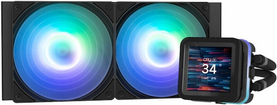 Zalman ALPHA2 DS A24 BL Wasserkühlsysteme AIO CPU mit 2 Lüfterabmessung 120mm und RGB Beleuchtung