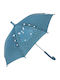 Kinder Regenschirm Gebogener Handgriff Gray