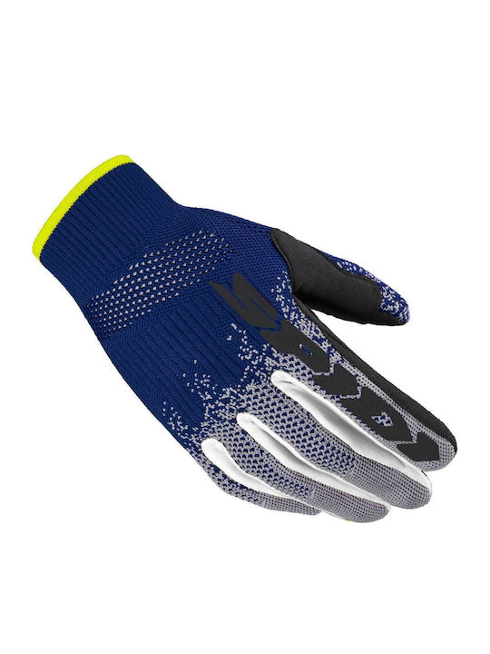 Spidi X-Knit Herren Motocross-Handschuhe Ice/Blue