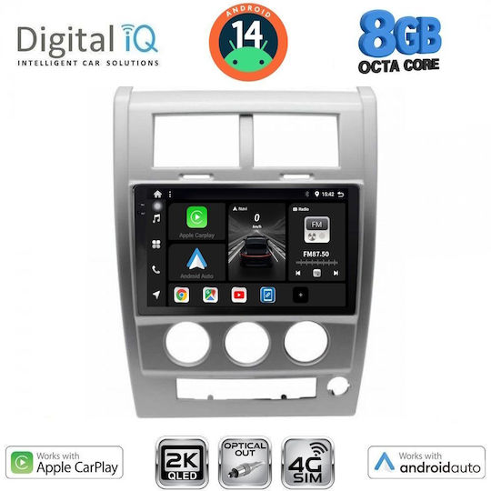 Digital IQ Ηχοσύστημα Αυτοκινήτου για Jeep Cherokee / Liberty 2007-2014 (Bluetooth/USB/WiFi/GPS/Apple-Carplay/Android-Auto) με Οθόνη Αφής 10"