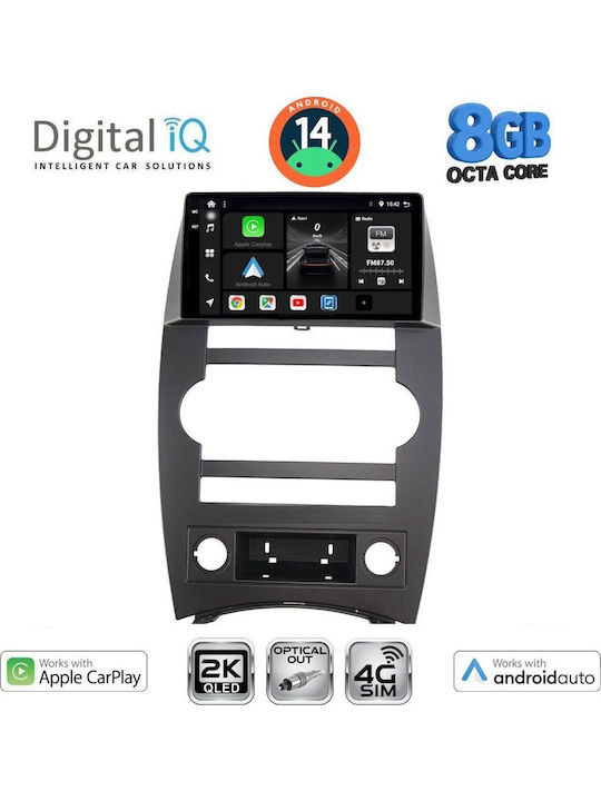 Digital IQ Auto-Audiosystem für Jeep Kommandant 2007-2009 (Bluetooth/USB/WiFi/GPS/Apple-Carplay/Android-Auto) mit Touchscreen 9"