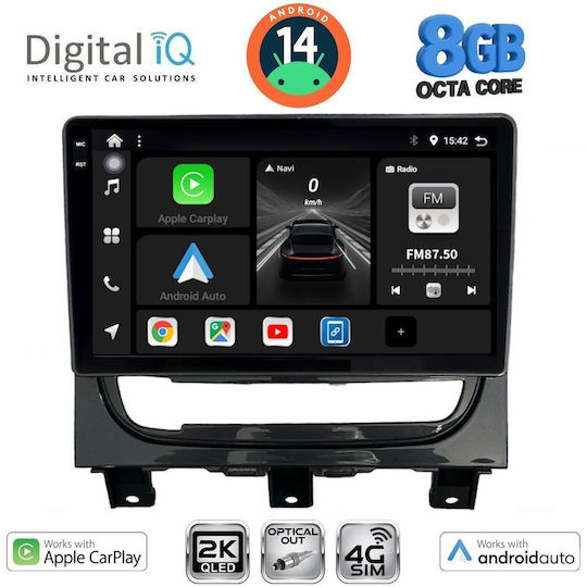Digital IQ Ηχοσύστημα Αυτοκινήτου για Fiat Strada 2012-2020 (Bluetooth/USB/WiFi/GPS/Apple-Carplay/Android-Auto) με Οθόνη Αφής 9"
