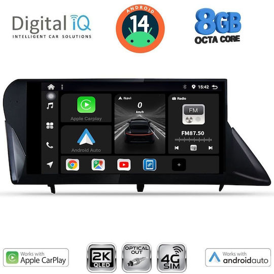 Digital IQ Car Audio System for Lexus RX 2009-2014 (Bluetooth/USB/WiFi/GPS/Apple-Carplay/Android-Auto) with Touch Screen 9"