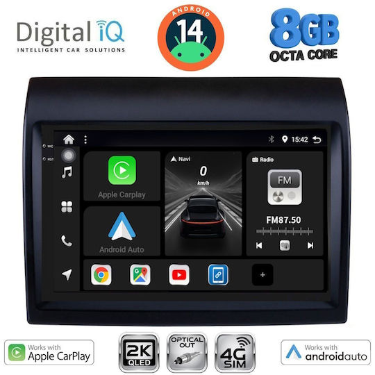 Digital IQ Ηχοσύστημα Αυτοκινήτου για Peugeot Boxer Fiat Ducato Citroen Jumper 2011-2021 (Bluetooth/USB/WiFi/GPS/Apple-Carplay/Android-Auto) με Οθόνη Αφής 9"