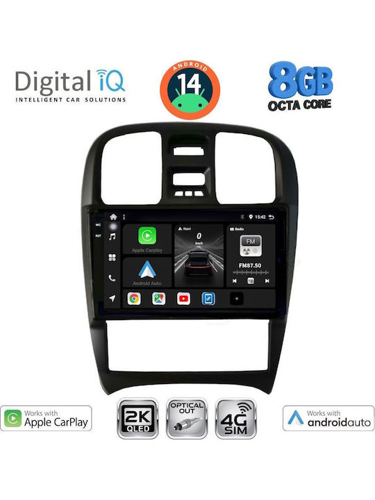 Digital IQ Car Audio System for Hyundai Sonata 2000-2006 (Bluetooth/USB/WiFi/GPS/Apple-Carplay/Android-Auto) with Touch Screen 9"