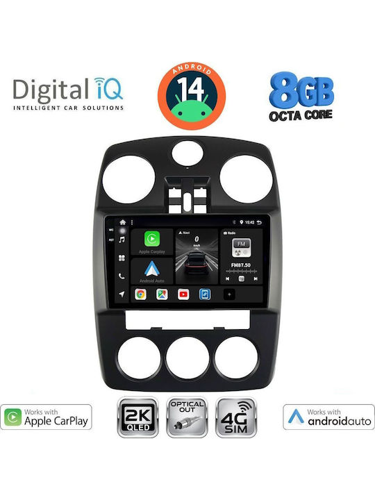 Digital IQ Car Audio System Chrysler PT Cruiser 2005-2010 (Bluetooth/USB/WiFi/GPS/Apple-Carplay/Android-Auto) with Touch Screen 9"