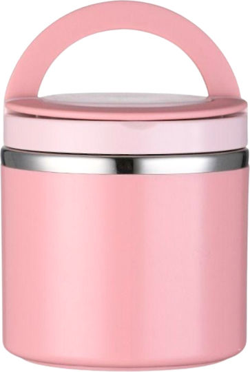 Uncle George Cutie pentru Mâncare Termos Inox Roz 600ml 1buc