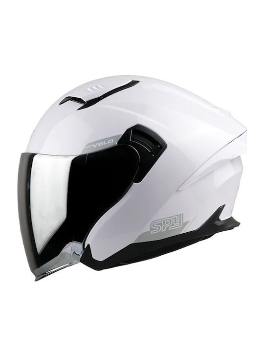 Spyder Velo Бяло/сребърно Мотоциклетна каска Дж...