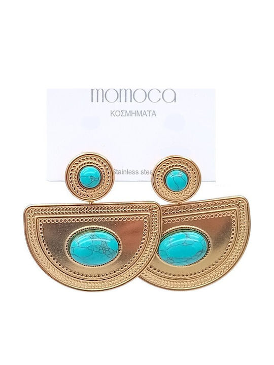 Set Earrings made of Steel Gold Plated