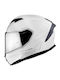 Spyder Corsa Plain V2 Shiny Arctic White Motorradhelm Volles Gesicht ECE 22.06 1550gr