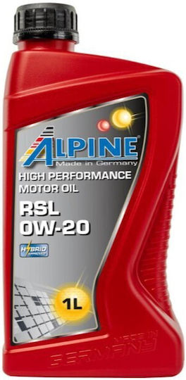 Alpine RSL Синтетичен Масло за Автомобили 0W-20 1лт
