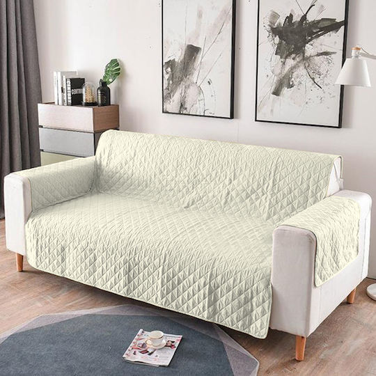 Pucioasa Husă Elastică Canapea cu trei locuri Cream Butter 1buc LJD24693