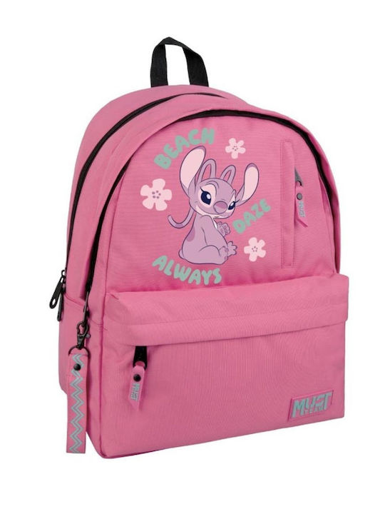 510297 Backpack 32x19x42 2 Main Compartments Pink Mint Angel