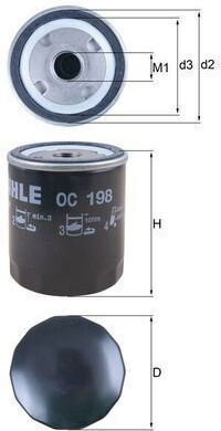 Mahle Oil Filter Oc 198