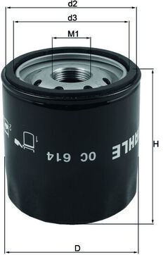 Mahle Oil Filter Oc 614