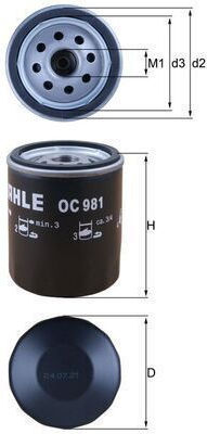Mahle Ölfilter Oc 981