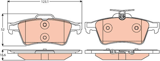 Trw Brake Pad Set Disc Brake Gdb2086