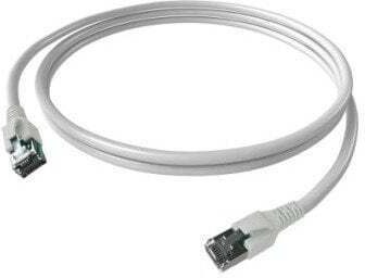 Easylan S/FTP Cat.6a (Gigabit) Καλώδιο Δικτύου Ethernet 0.5m Λευκό