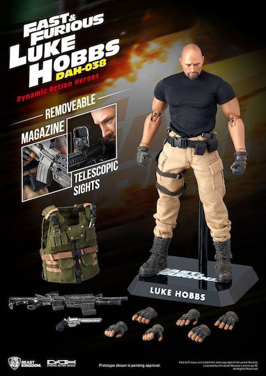Fast & Furious Dynamic Action Heroes Action Figure 1:9 Luke Hobbs 21 Cm