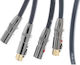 Atlas Cables Cable 2 x XLR male - 2 x XLR female Μαύρο 1m