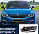 Μπροστινά Φανάρια Set Skoda Octavia Mk3 2014-2017 Drl Μαύρα Carner