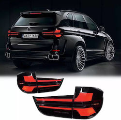 Πισινά Φανάρια Set Bmw X5 F15 2013-2018 Led Bar Upgrade To G05 Lci Look Smoke