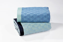 Down Town Home Cotton Beach Towel Turquoise