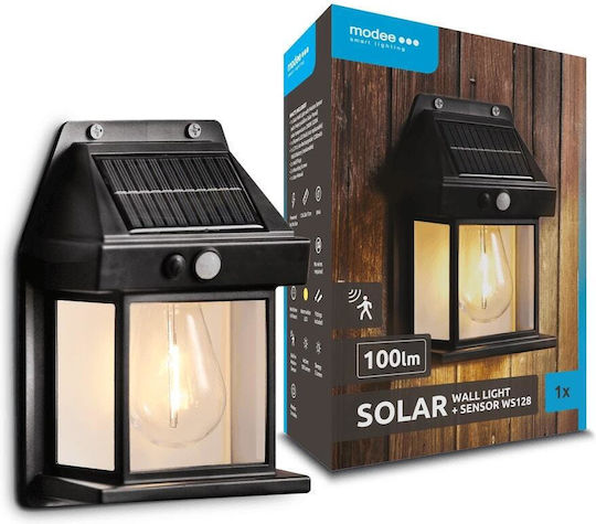 Modee Lighting Wall Mounted Solar Light 100lm Warm White 2700K with Motion Sensor and Photocell IP44