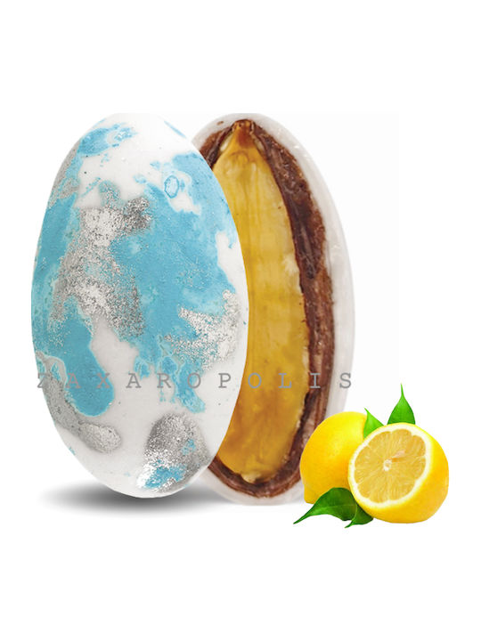 Zaxaropolis Κουφέτα Αμυγδάλου My Choco σε Σχήμα Κλασικό με Γεύση Λεμόνι Γαλάζιο 1000gr