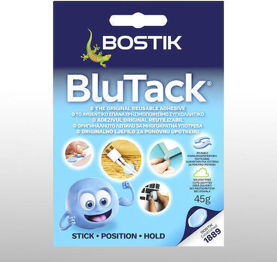 Bostik Adhesive Reusable Plasticine-Type Blu Tack Original 45g Blue