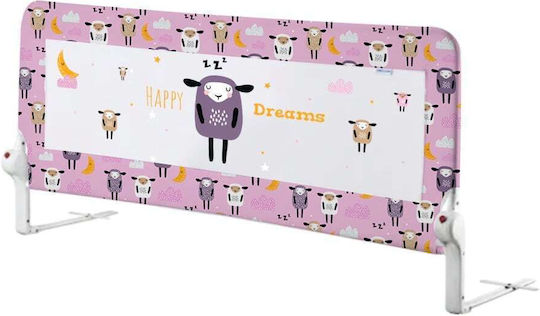 Guimo Pliabil Bară de protecție pentru pat în Culoare Roz 120x48cm 1buc