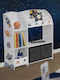 Kids Wall Mount Shelf White 93x30x98cm