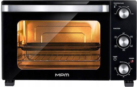 MPM Ηλεκτρικό Φουρνάκι 35lt Χωρίς Εστίες Μαύρο