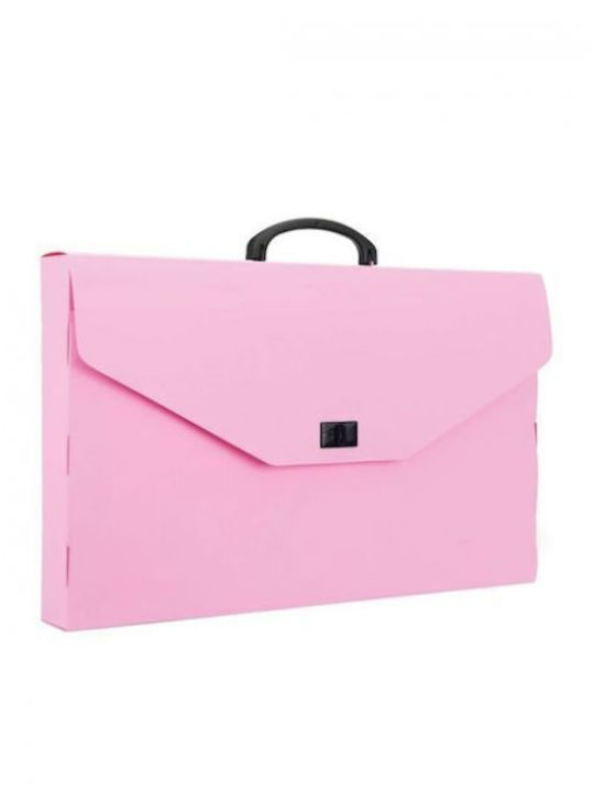 Premium Пластмасова Розова Чанта 38x5x28см