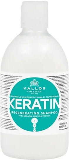 Kallos Milk Protein Shampoos Reconstruction/Nourishment & Hydration for Damaged Hair 500ml