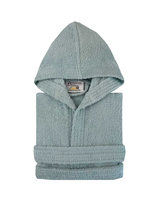 Astron Italy Kids Hooded Bathrobe Bay Leaf Mint