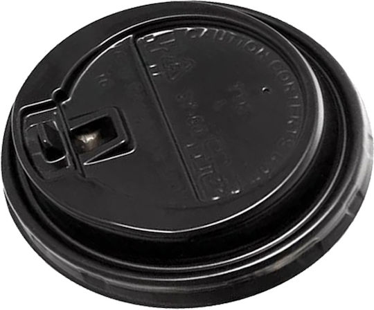 Safety Sip Flip Lid Black Paper Cup 14oz 16oz 100pcs