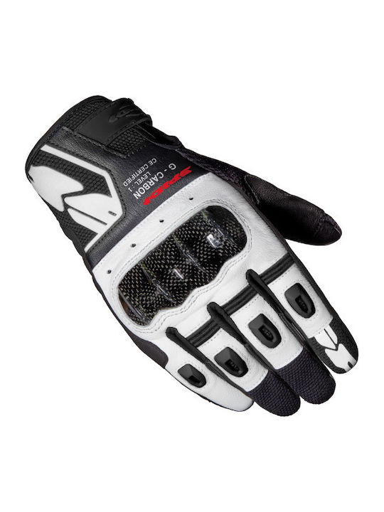 Spidi G-Carbon Bărbătești Mănuși de motocicletă Albe