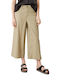 Damen Stoff Capri Hose Green