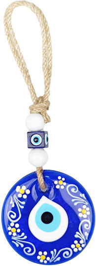 Yakamoz Hanging Lucky Charm Burner Blue made of Glass 8.5x10cm 1pcs