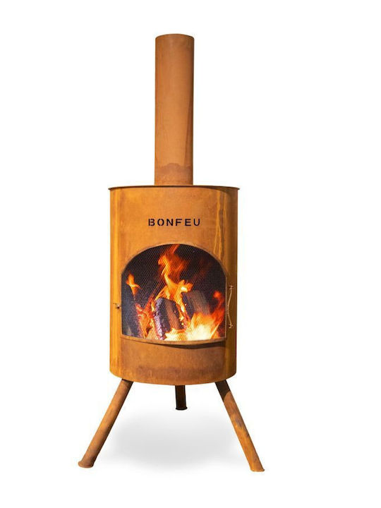 Garden Fireplace Bonfeu Bonton 40 Focar În aer liber din metal Gri 40x40x145cm