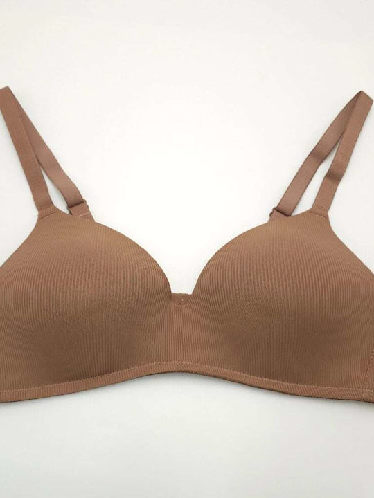 Tabac Brown Bra with Light Padding without Underwire