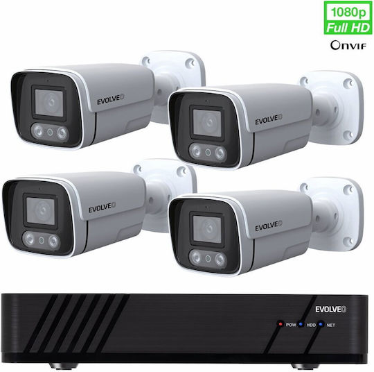 Evolveo Surveillance System 4 Cameras Cameras IP 1080p with Recorder NVR ALZ39008.8595683202848