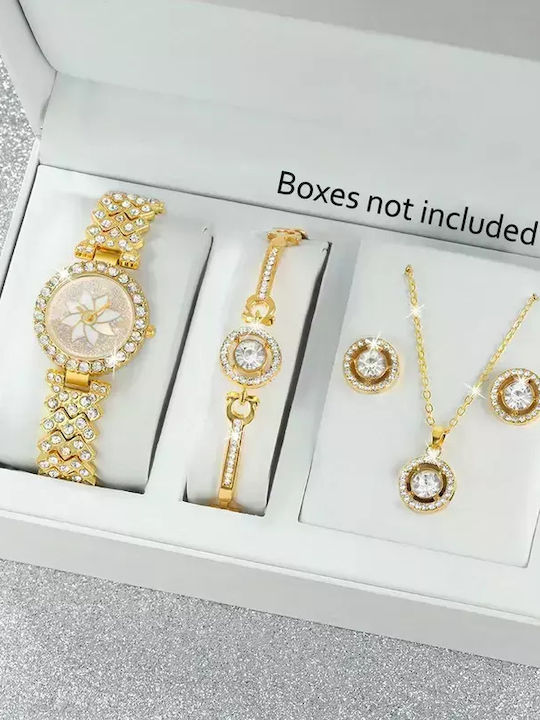 Women's Watch with Gold Metal Bracelet