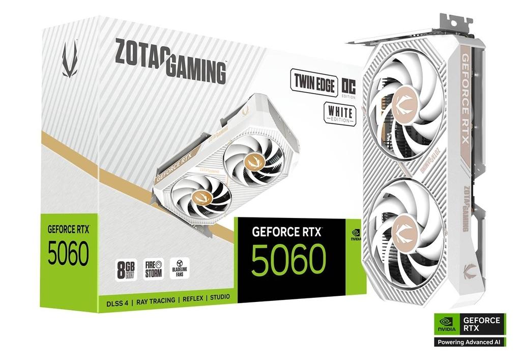 Zotac GeForce RTX 5060 8GB GDDR7 Twin Edge OC White Κάρτα Γραφικών