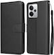 Mad Mask Back Cover Synthetic Leather / Leather Magnetic Black (Realme 14 5G, Realme P3 5G)