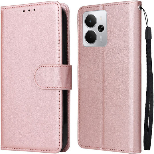 Mad Mask Back Cover Synthetic Leather / Leather Magnetic Rose Gold (Realme 14 5G, Realme P3 5G)