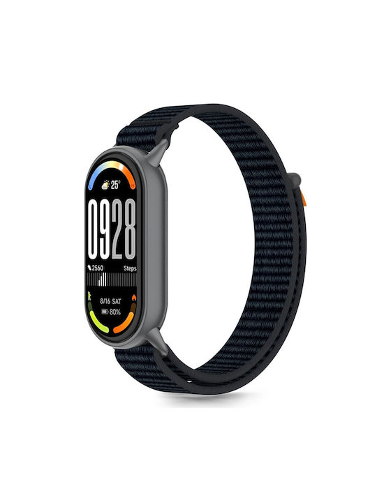 Tech-protect Nylon Stripe Xiaomi Smart Band 8 9 10 Nfc Schwarze Orange