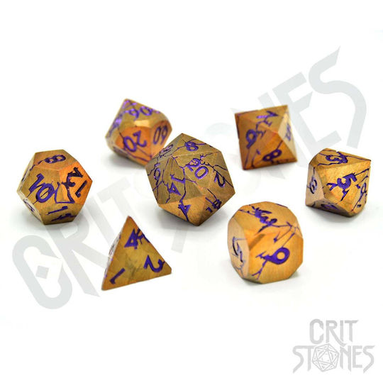 Critstones Metal Dice Set Shattered Sigils 7