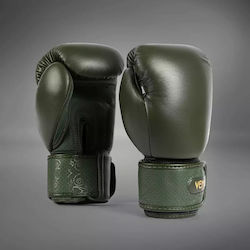 Venum Boxhandschuhe Leder für Kampf Grün